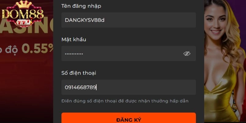 Những lưu ý khi đăng ký tài khoản Dom88