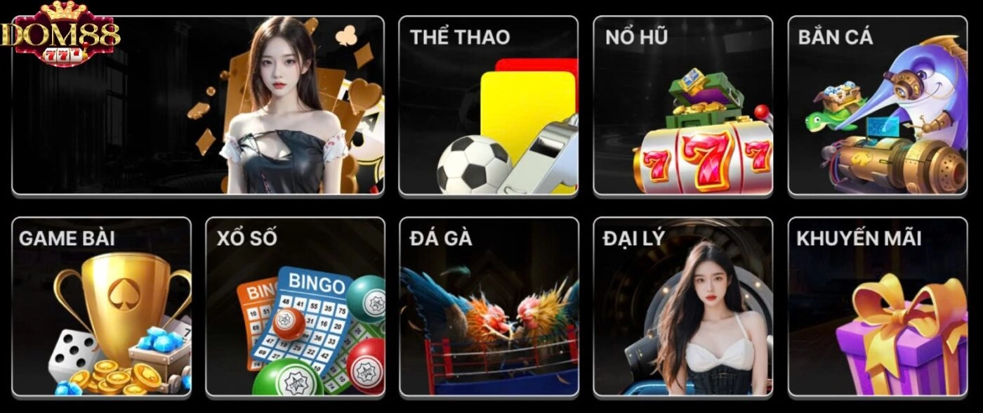 Trò chơi nổi bật tại Dom88